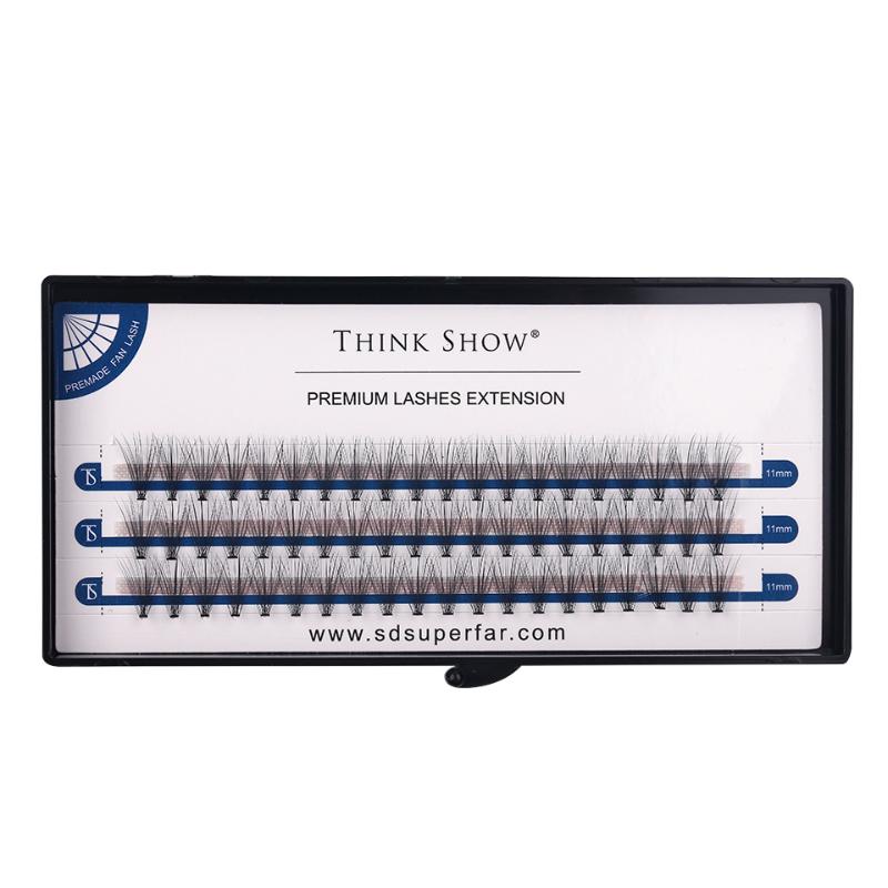 

NEWCOME 20D Lashes Premade Volume Wide fans 60 Clusters Short Stem Russian Volume Professional Eyelash Extensions Faux Mink
