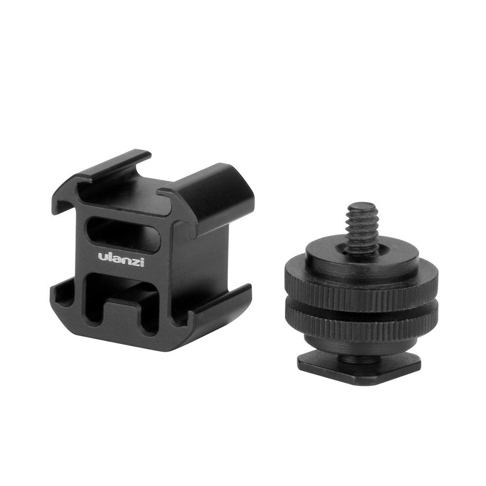 Andoer Dual Hot Shoe V Staffa di Montaggio per Video Luci Microfoni e Monitor su Fotocamere e Videocamere