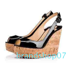 open toe red bottom heels