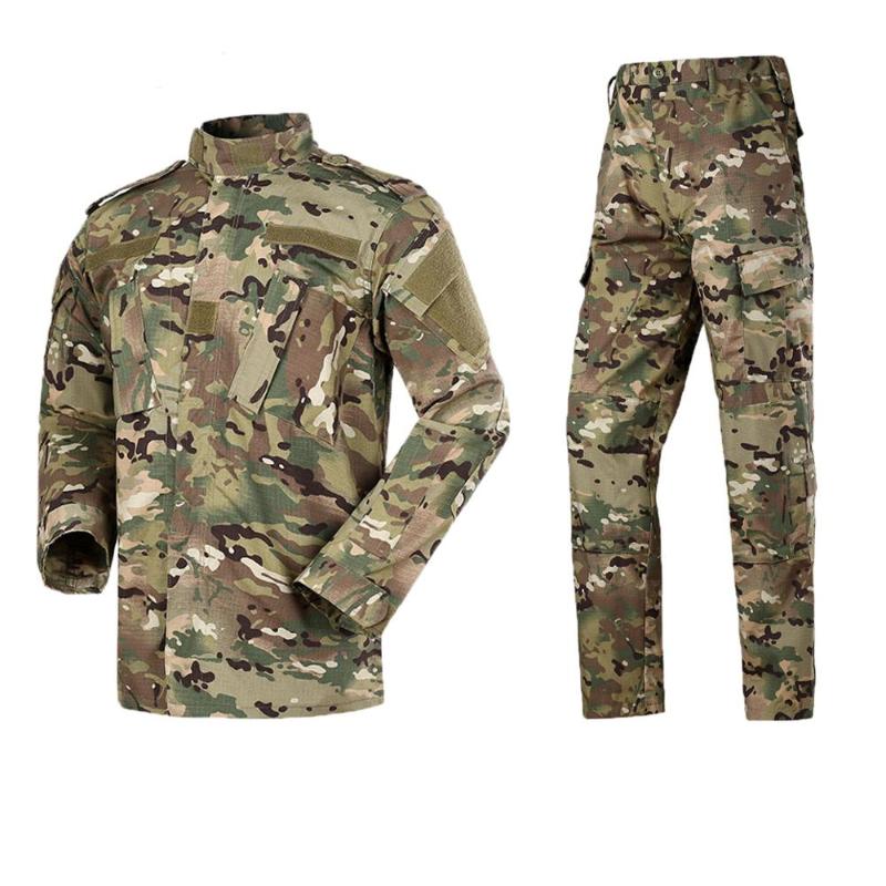 

Multicam Camouflage Adult Male Security Uniform Tactical Combat Jacket SWAT Special Force Training Army Suit Cargo Pant, Khaki