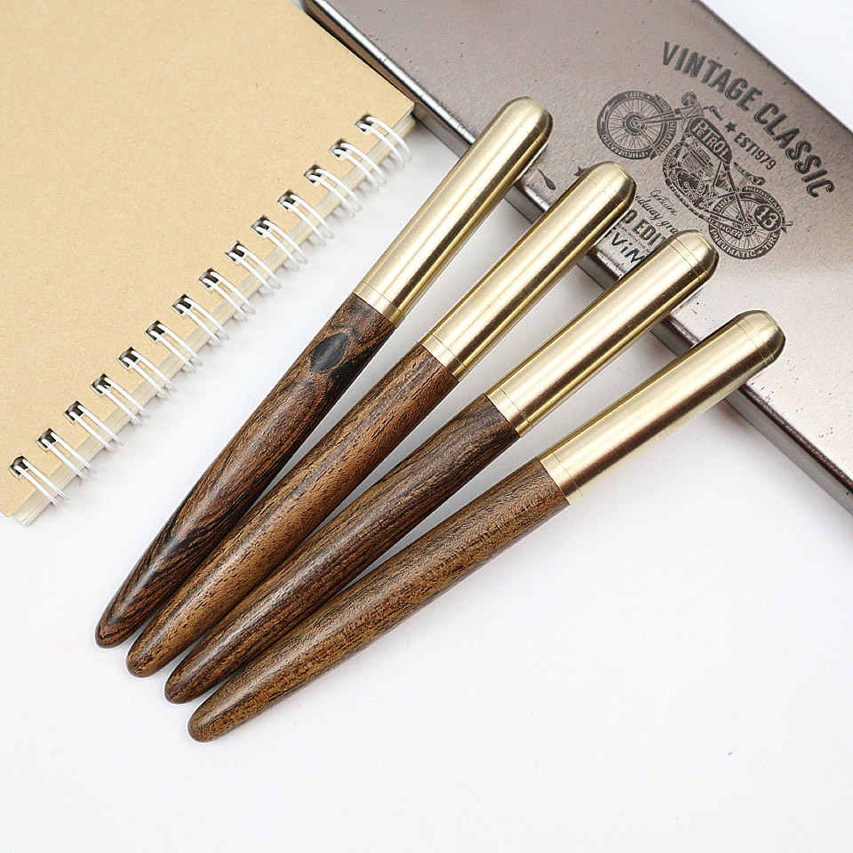 

Gifts Wooden+Metal Ballpoint Pen & Fountain Pens 0.5MM Blue & Black ink For Office School Writing Supplies Ball pen, Ball pen--blue ink