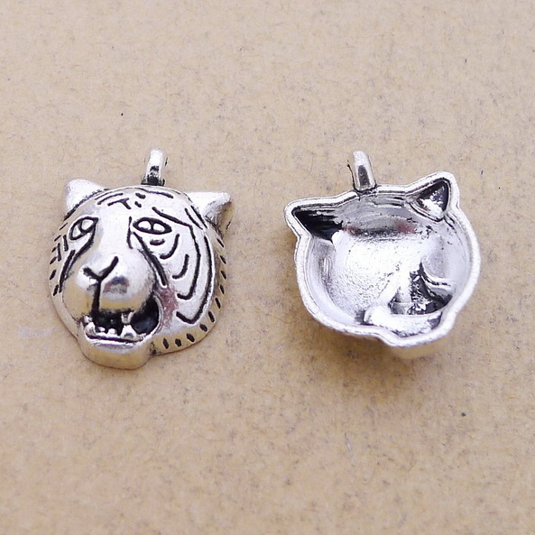 

A5785 Ancient Silver 100/ Package Alloy Tiger Headwear Product Parts Diy Ornaments Parts 1.4 G