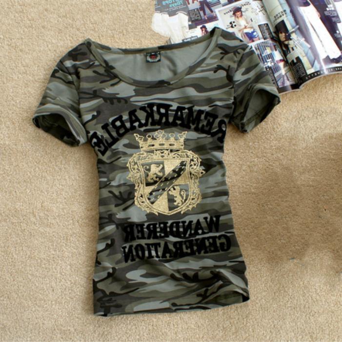 army print t shirt women's