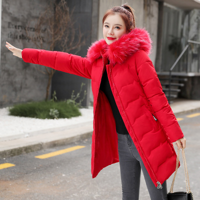 

Wholesale Winter New Long Women's Fashion Big Fur Collar Thick Slim Down Jacket Jacket, Army green