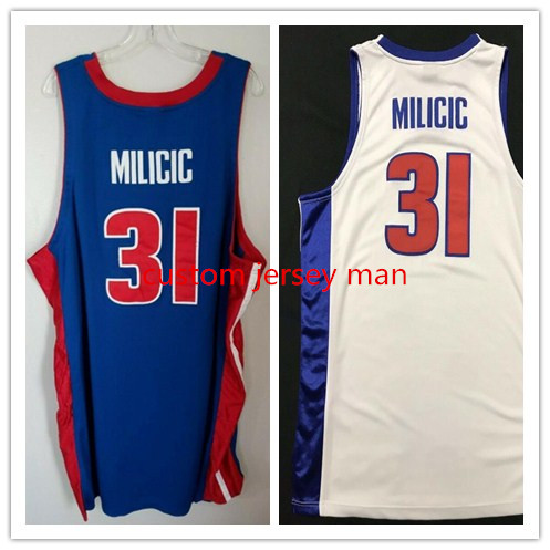 

College basketball jersey retro vintage #31 Darko Milicic jerseys Men's stitched mesh fabrics throwback custom made size S-5XL, Blue