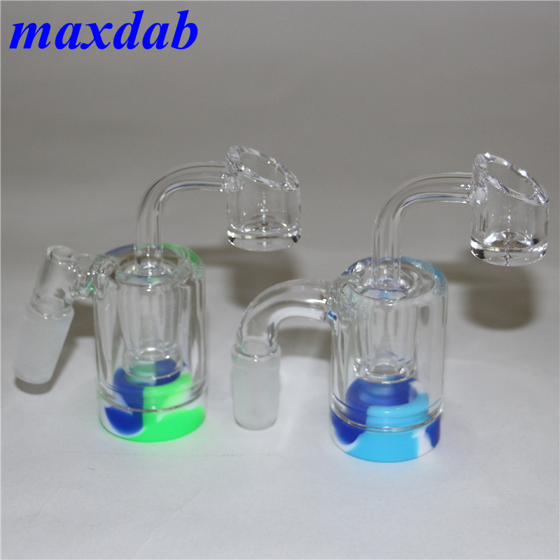 

Smoking accessories hookah Glass Reclaim Catcher ash catcaher handmake with 4mm Quartz Banger nail and 5ml silicone wax containers for dab rig bong