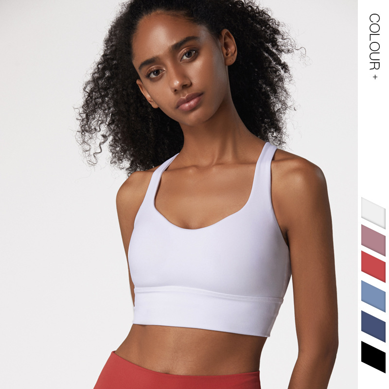 

Sports Bras for Women Seamless Crop Top Gym Push Up Tops Vest Underwear Female Yoga Running Fitness Athletic Clothes Sportswear, Black