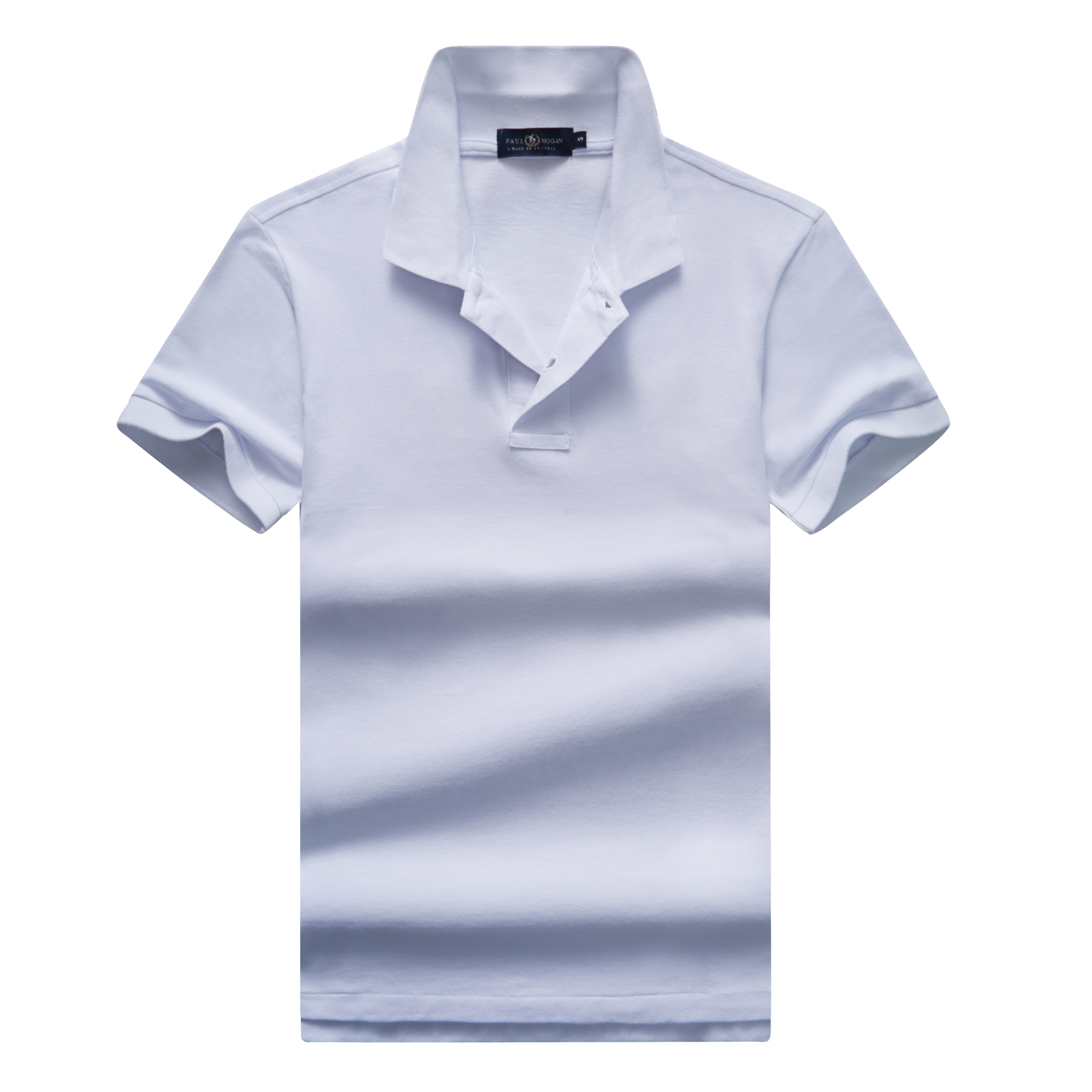 

Wholesale free shipping 2020 new fashion brand lapel summer casual men's solid color polo short sleeve polo 100% cotton, Pink