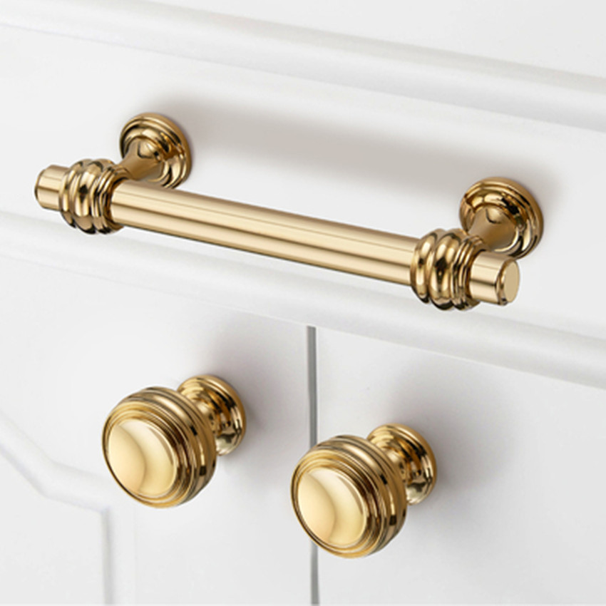 

96 128 160mm modern simple fashion gold silver solid kitchen cabinet wine cabinet wardrobe cupboard drawer door handle pull knob 5"