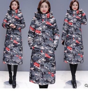 

Wholesale fashion winter new cotton coat women's long section slim long and down section down jacket cotton jacket size S-XL, Orange