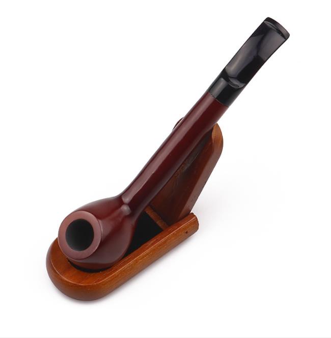 

Hot-selling 144MM mahogany pipe exquisite handicraft acrylic straight handle pipe