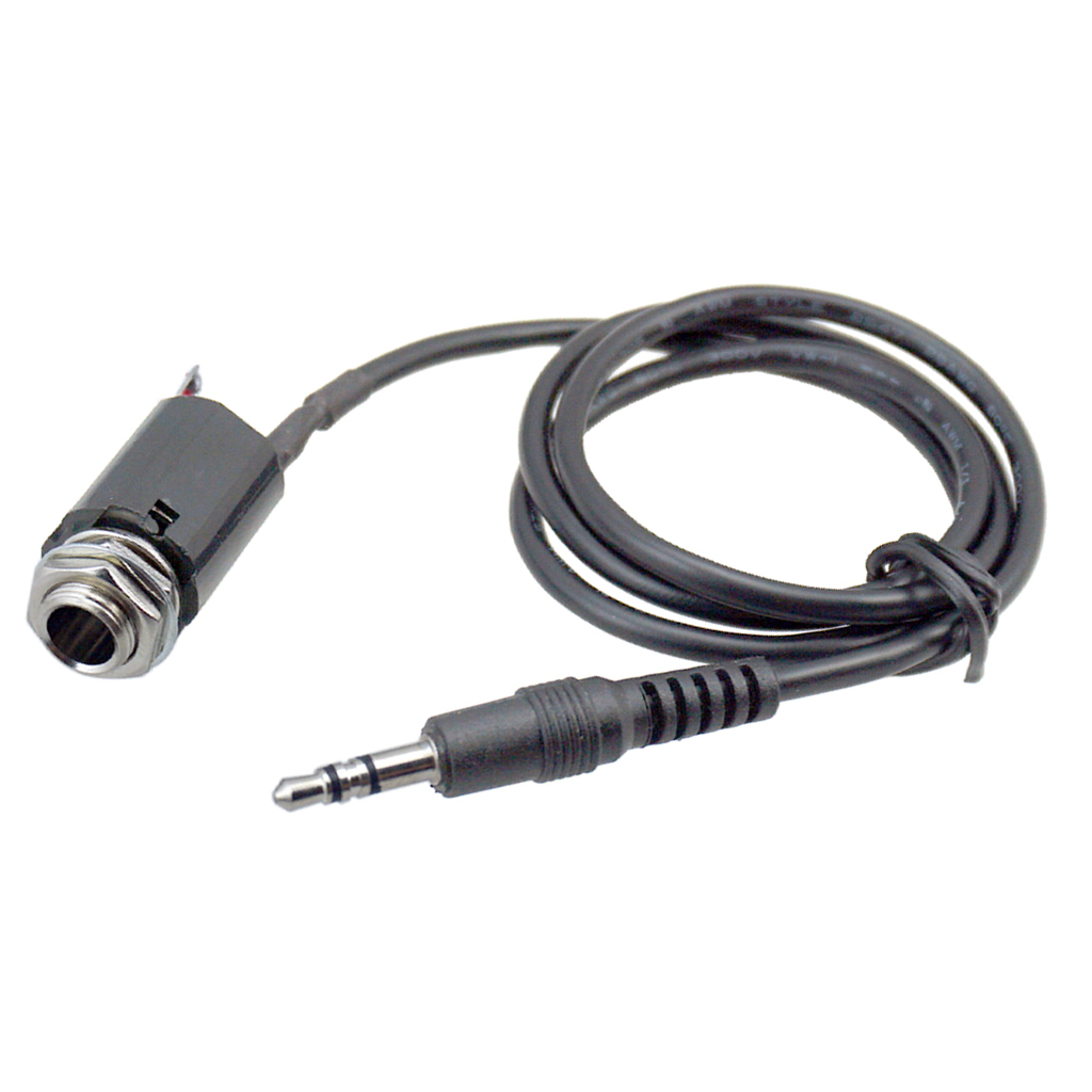 

Acoustic Guitar Piezo Pickup EQ Hookup Replacement Wire Cable with 3.5mm Plug 6.35mm Endpin Output Jack