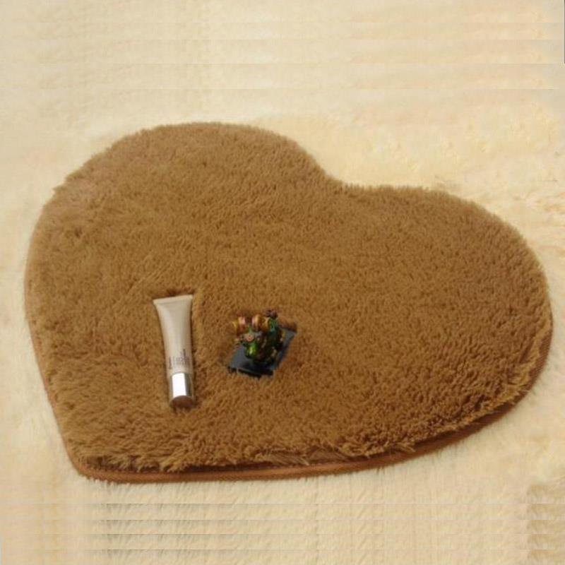 

Heart Shaped Bath Rug Bedroom Carpet Nonslip Bedroom Rug 40x30cm 40x30cm Pad Floor Bathroom, Green