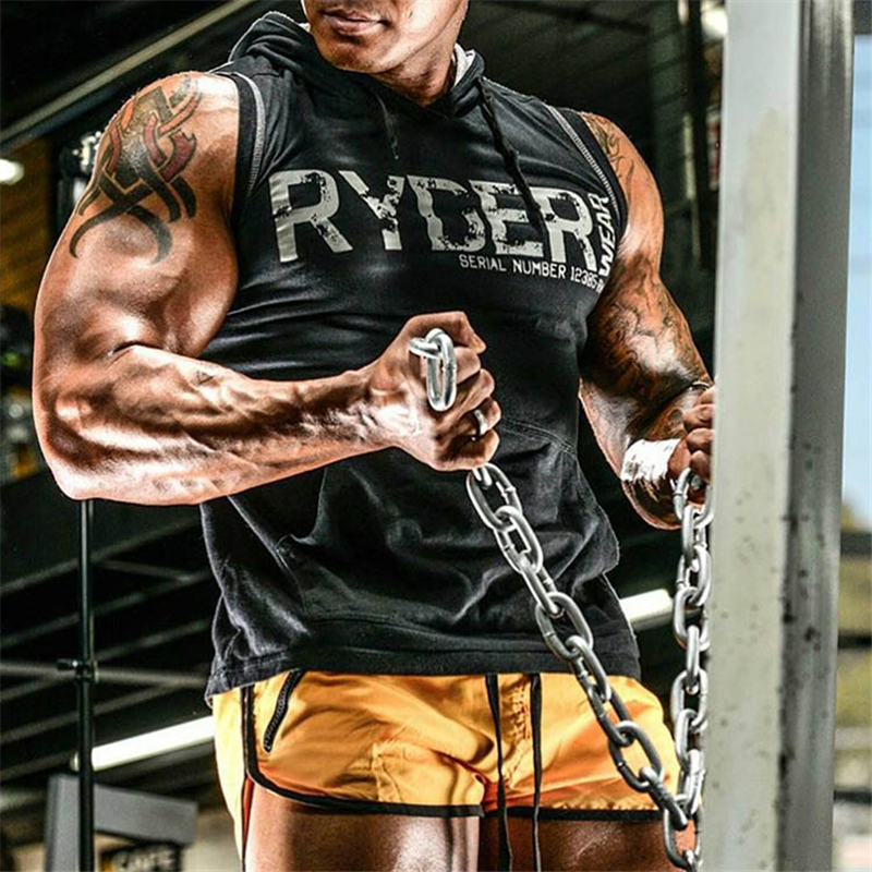 

Muscleguys Cotton Gyms Tank Tops Men Sleeveless Tanktops For Boys Bodybuilding Clothing Undershirt Fitness Stringer Retro Vest, Picture color