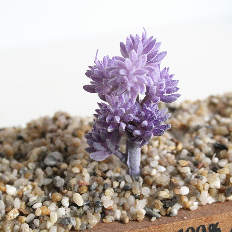 

T 1pc Artificial Succulent Plants Fake Thin Snow Grass Plant Ornaments Lithops Artificial Succulents Plants Wedding Decoration, Green
