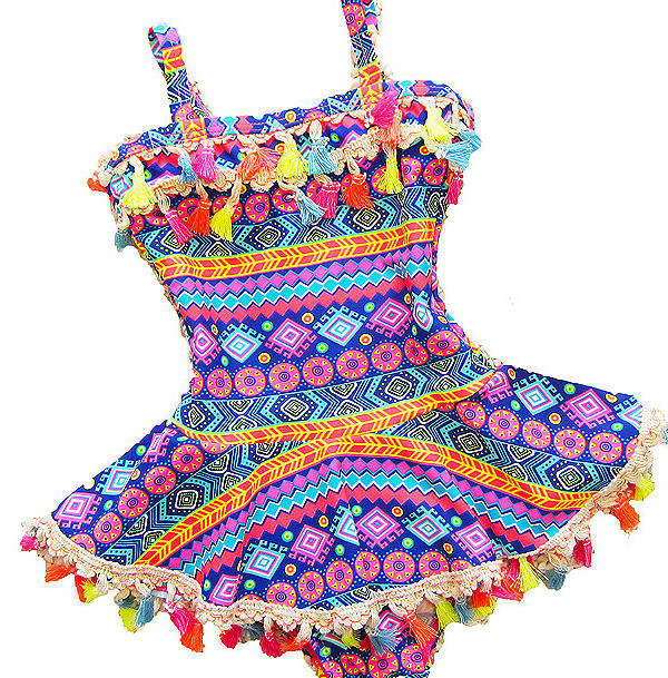 

2-8Y Baby Girl Swimwear One Piece Swim Suit Print Summer Korean Style Children Swimsuit Kids Bathing Suits Girls Beach Dress