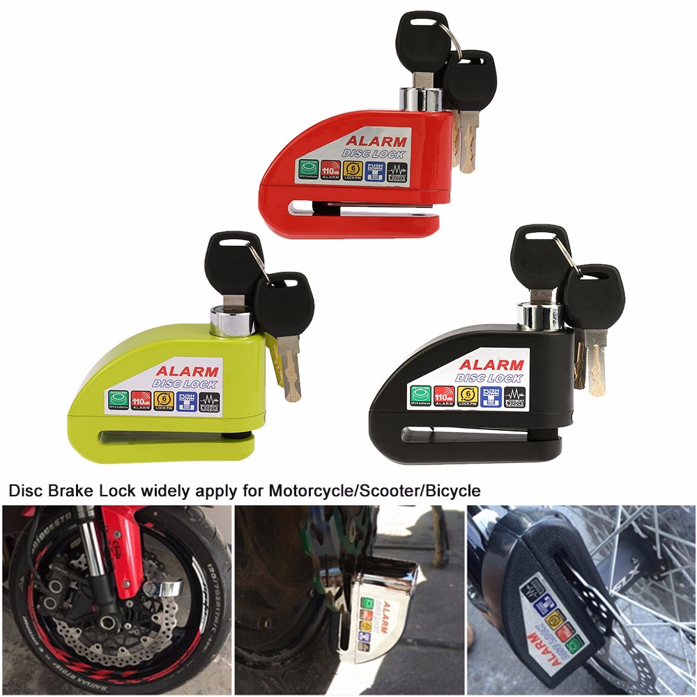 Moto Alarme Disque Frein Verrou Sécurité Vélo Bicyclette Imperméable Anti-vol
