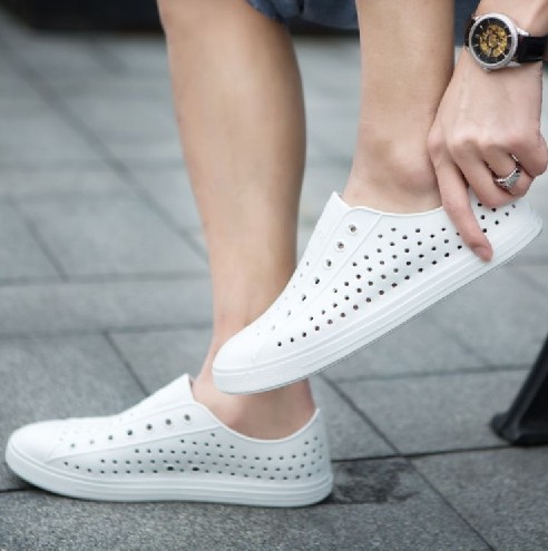 

2020 summer men's shoes, casual slip on, beach sandal foothold shell toes eva injection shoes Wading Shoes Icecream colour, Dark grey