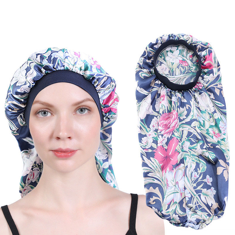 

Women Multifunctional Socks Bonnet Wide Brim Salon For Long Hair Home Sleeping Hat Night Cap Fashion Head Wrap