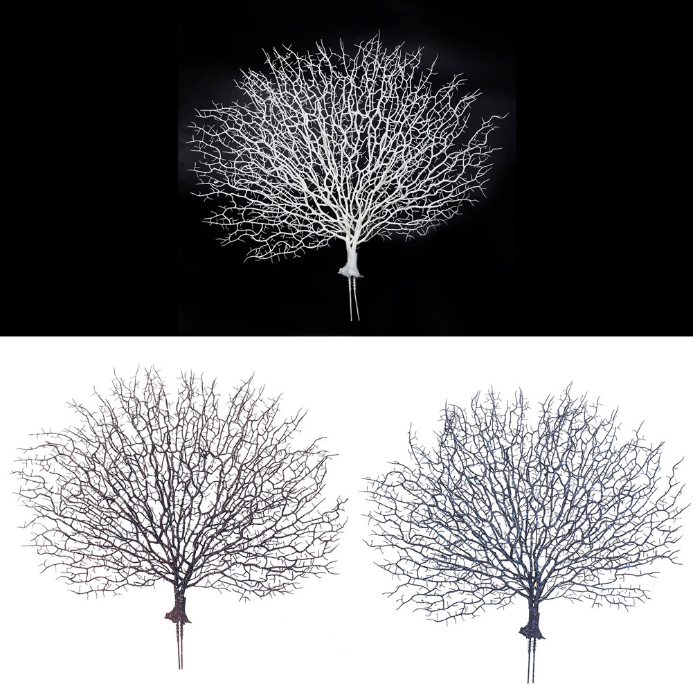 

Plant Plastic Artificial Coral Branches Floral Decor Elegant Beautiful Gift Festival Ornament Party 3 Color Emulational Flower, Blue