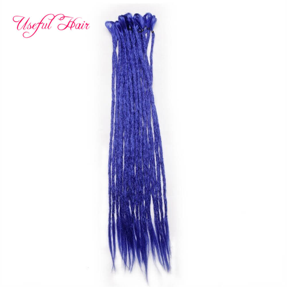 

24inch Handmade Dreadlocks Hair Extensions Pink Blue Ombre Crochet Hair Synthetic Crochet Braid Hair for Women Braided Synthetic dreadclocs, #2