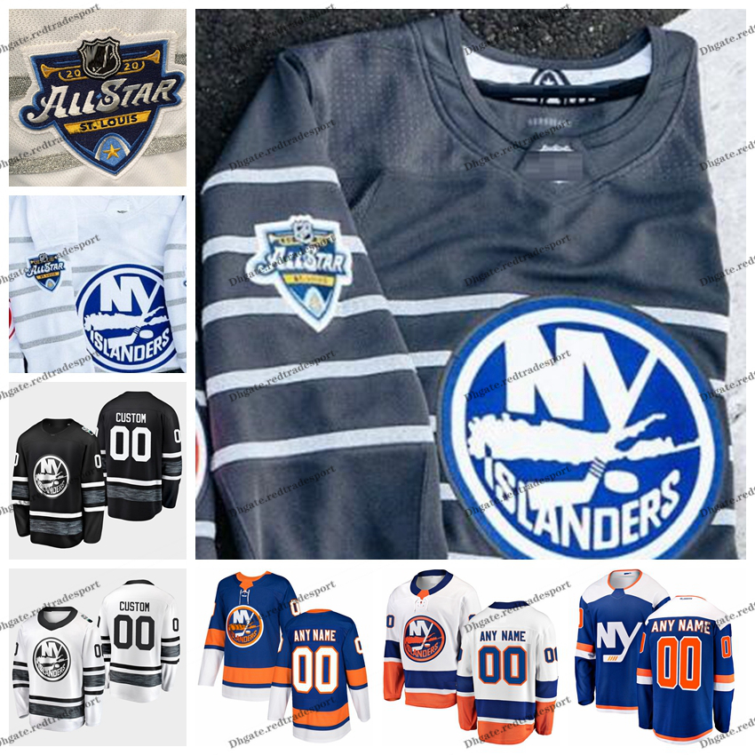 

Customize 2020 All Star Game #13 Mathew Barzal New York Islanders Hockey Jerseys Josh Bailey Anders Lee Boychuk Cizikas Pulock Eberle Martin, 2019 all star white