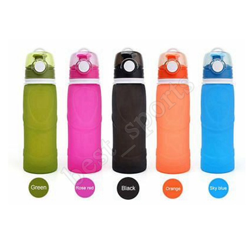 

Eco-friendly 5 Foldable Bottle ZZA297 Camping Bottle Leakproof Foldable Silicone Outdoor Sports Colors Hiking Cycling Water Ljjew