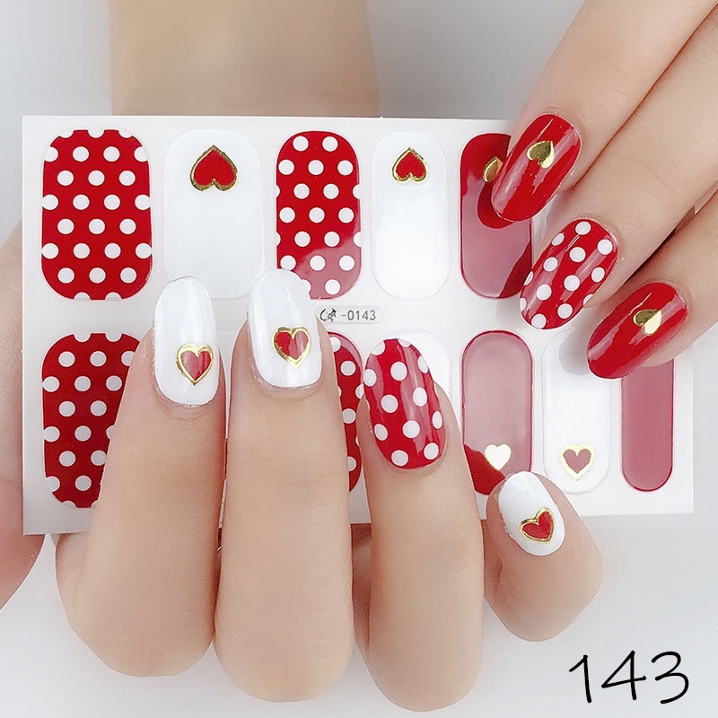 

LADY KINDOM 3D DIY Nail Polish Stickers Scallion Powder Bronzing Nail Film Waterproof Patch Environmental Wrap Sticker, 140