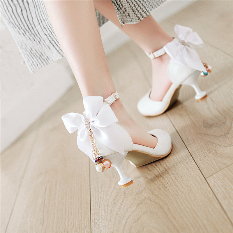 cute white high heels