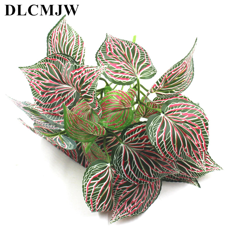 

Fake Plants Fern Grass Wedding Wall Outdoor Decor Green simulation Leaf Artificial Flowers Plastic plant for Home Garden Decor