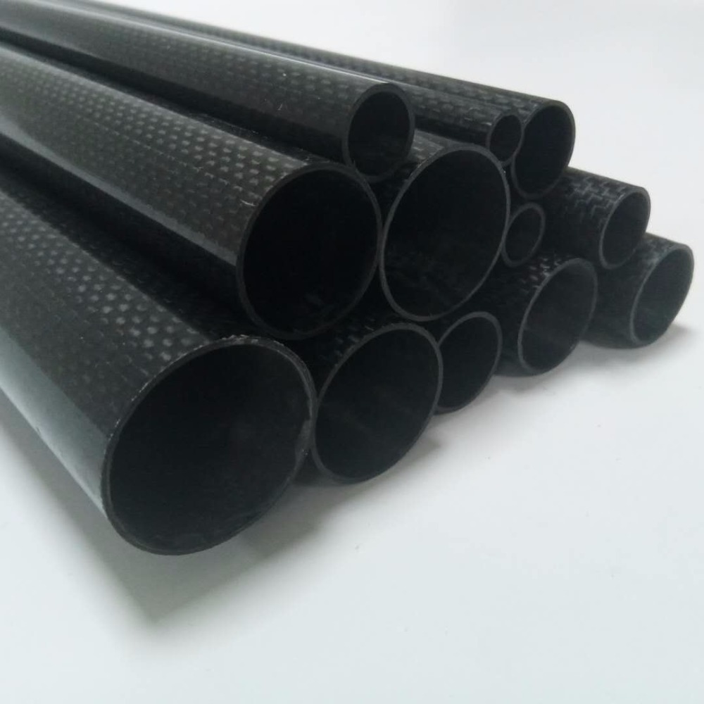 1 m Roll Wrapped Matt 1 x 3k Carbon Fiber Tube OD 14mm x ID 12mm x 1000mm