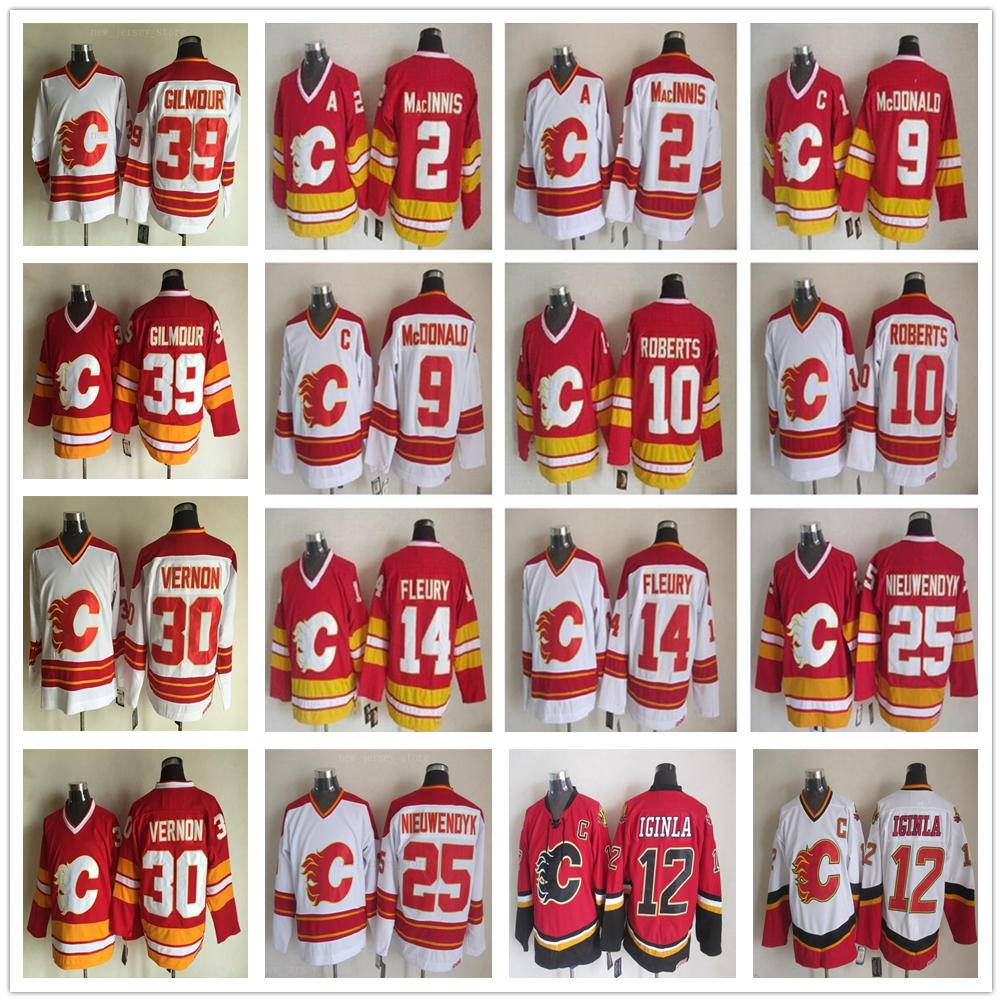 

Vintage CCM Calgary Flames 12 Jarome Iginla Jersey Hockey Stitched 2 Al Macinnis 9 Lanny McDonald 10 Gary Roberts 14 Theoren Fleury Jerseys, Black;red