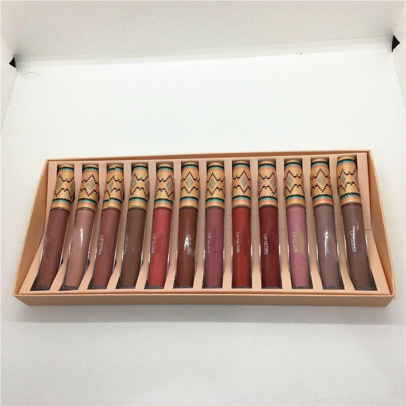 

Hot M Makeup 12 color Matte Liquid Lipsticks Kit Cosmetics 12pcs/set Lip Gloss Set in stock By Epacket