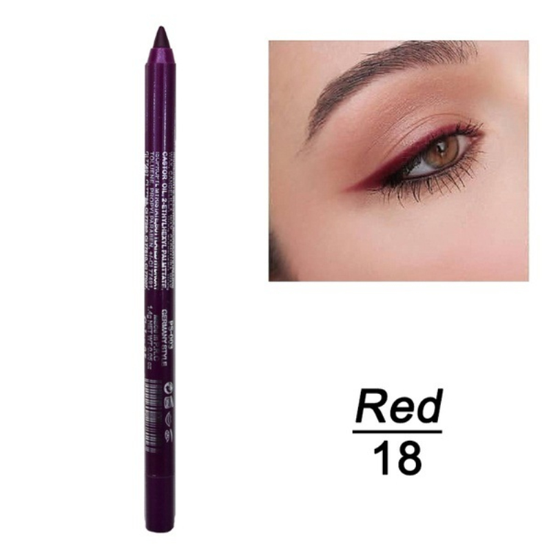 

1pcs 14 Color Matte Eyeliner Black Brown Waterproof Long Lasting Quick Liquid Eye Liner Pen For Party Cosmetics TSLM1, 19-white