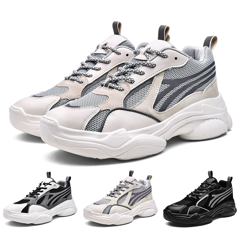 

High qualtiy women mens running shoes 3M Reflective Triple Black White Grey sports trainers designer sneakers Homemade brand Made in China, A1