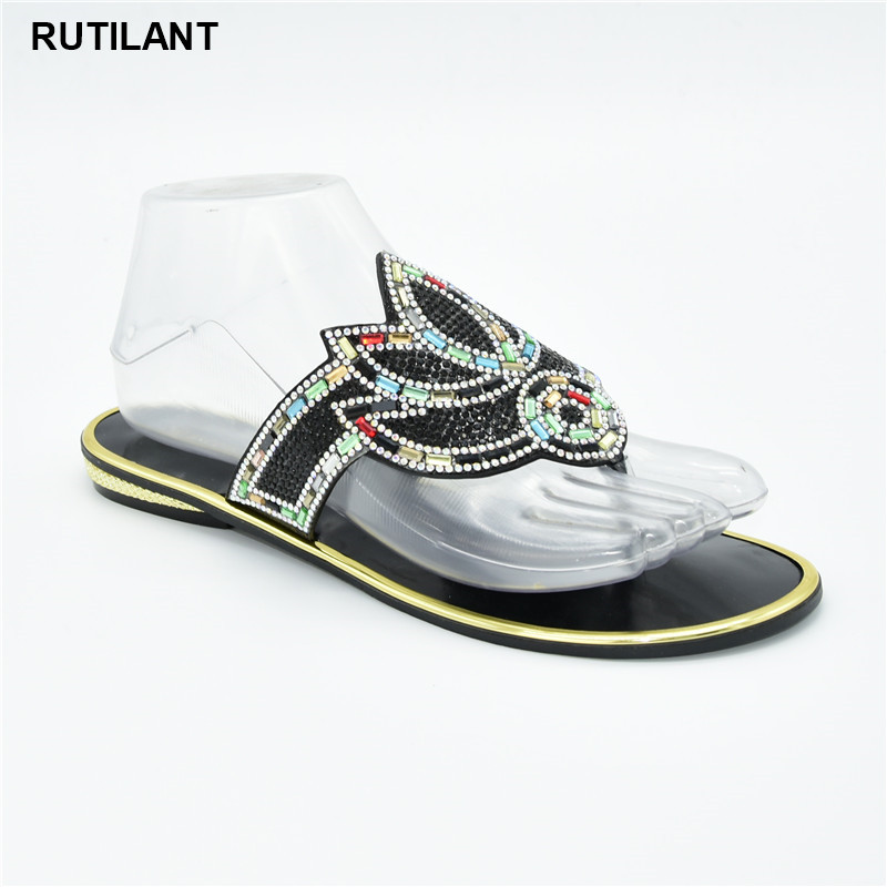 

Fashion Rhinestone Women Wedding Shoes Elegant Ladies Shoe for Party 2020 Special Arrivals Wedding Black Color Nigeriain Shoe