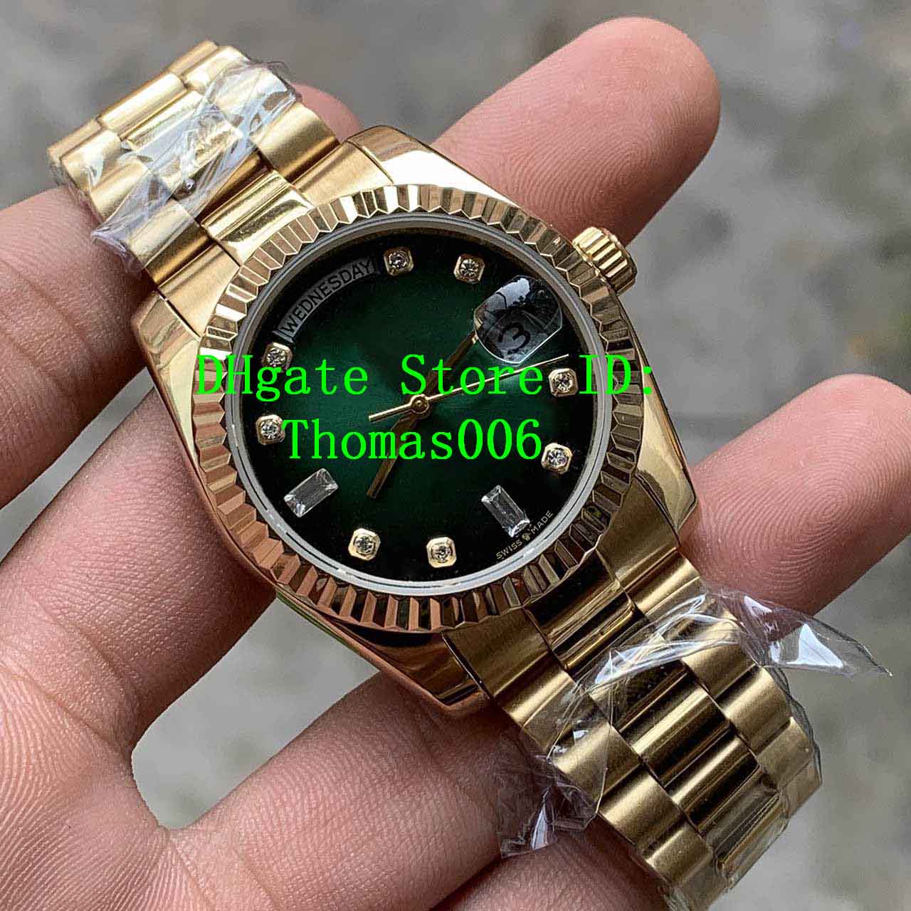

2019 New Unisex Hot Sell watches 36 mm 128235 118235 128238 Day Date President 18k Rose Gold Diamond Asian 2813 Automatic Movement Watches, Box