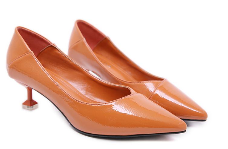 

2019 Women's shoes in Spring and Autumn with New style High heel fine heel pointed end @2501, Black