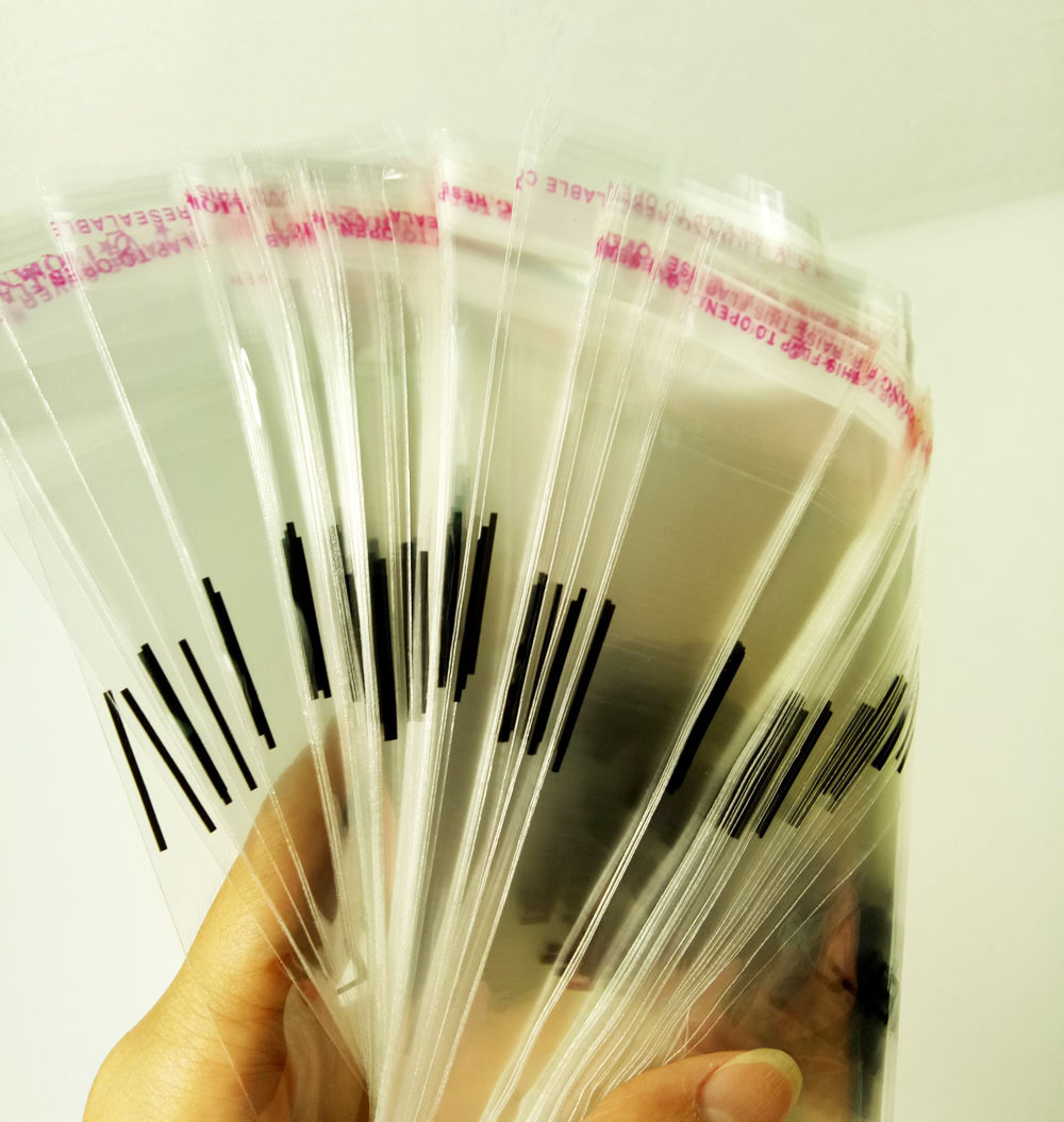 

200pcs/pack 12X7cm Transparent Letter C Jewelry Package Pouch Bag Jewelry Gift Packaging Bag dust bag Wholesale SamCC, Pink;blue