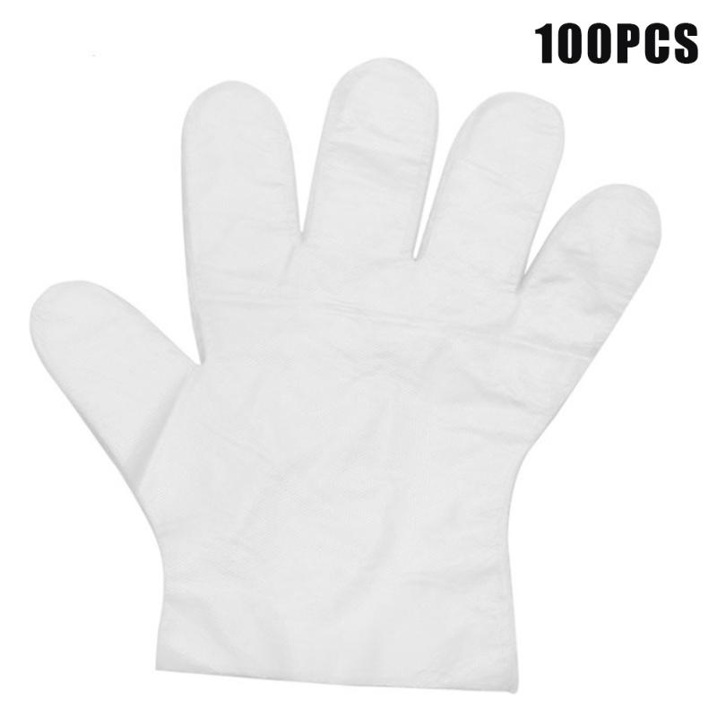 

Glove Mens Gloves Disposable 100pcs Grade Restaurant Clear PE Disposable Prep Gloves Industrial Household Useful