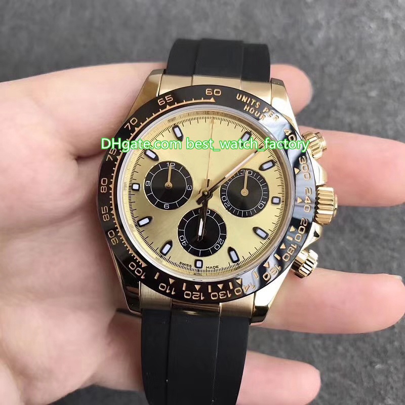 

4 Color Best Quality JH Maker Swiss CAL.4130 Chronograph Movement 40mm Cosmograph 116518 116518LN 18k Gold Automatic Mens Watch Watches