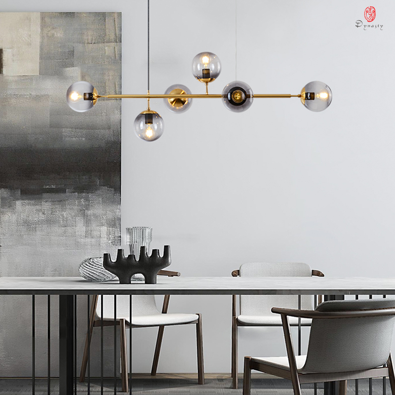 

Designer Table Pendant Lamps Modern Linear Hanging Lights Glass Restaurant Reception Dinning Room Bar Counter Lighting Fixture Free Ship