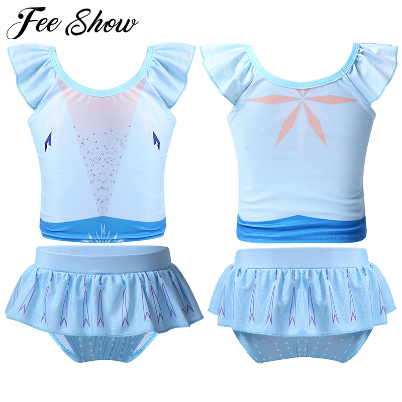 FEESHOW Toddler Baby Girls One Piece Swimsuit Polka Dot Swimwear Bathing Suit