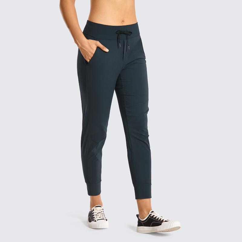 

Women's Hiking Pants Lightweight Quick Dry Drawstring Joggers with Pockets Elastic Waist Travel Pull on Pants-27.5, Cliff ash05