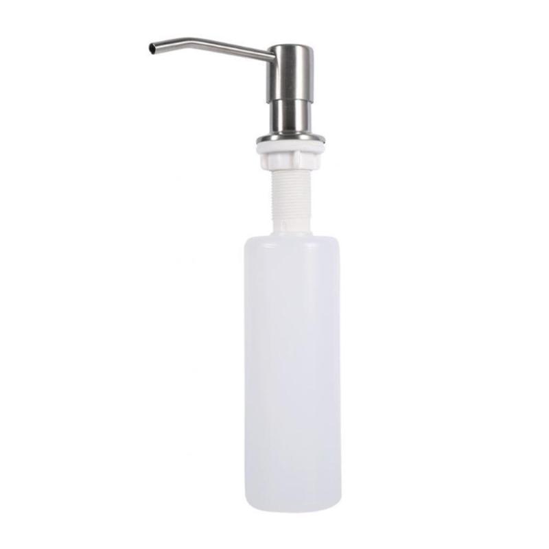 

300ml Stainless Steel Sink Soap Dispenser Kitchen Detergent Bottle Soap Dispenser Replace D0D8