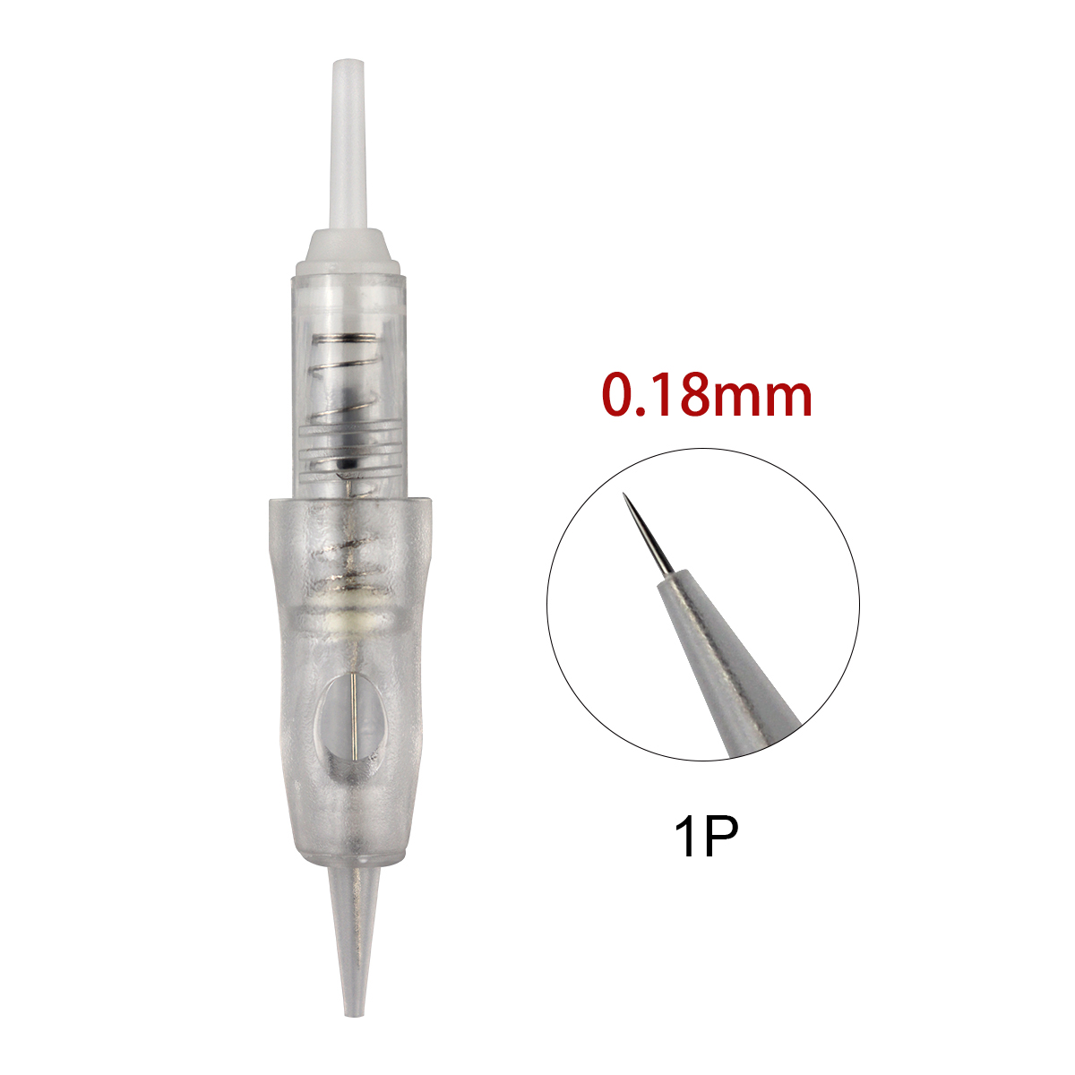 20pcs 0.18mm / 0.25mm / 0.35mm 1RL革命タトゥー針永久化粧カートリッジ針のための針針の針