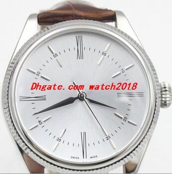 

7 Style Free Shipping Male Watch Sapphire Black White Dial Men Watch 50505 39mm Automatic Black Brown Leather Strap Luxury Wristwatch