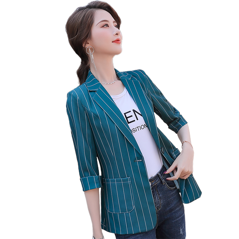 

Fashion Casual Women Blazers and Jackets Work Business Clothes Slim Half Sleeve Elegant Styles, Picture color