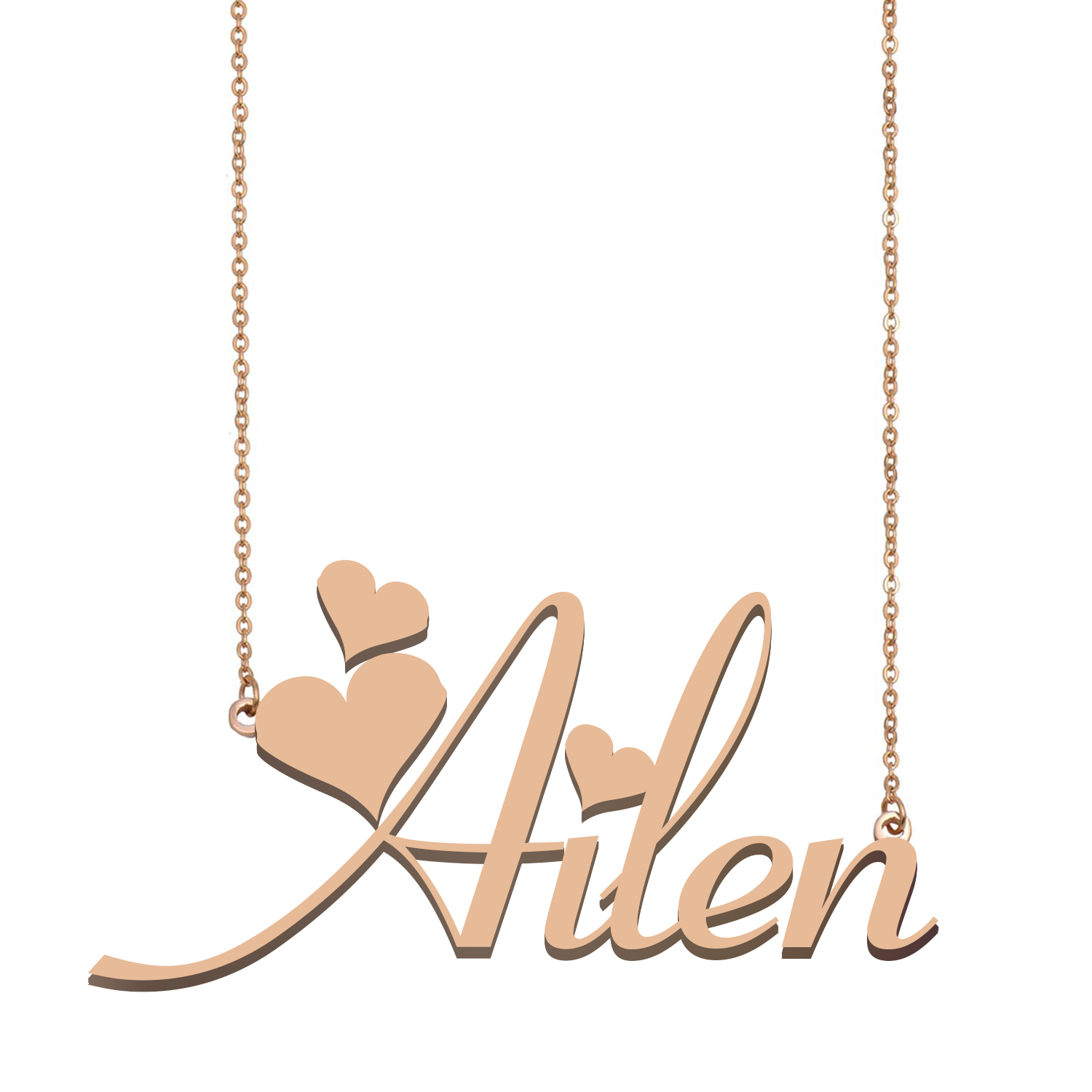 Ailen Name Necklace Pendant for Women Girls Birthday Gift Custom Nameplate Children Best Friends Jewelry 18k Gold Plated Stainless Steel-image-523853128