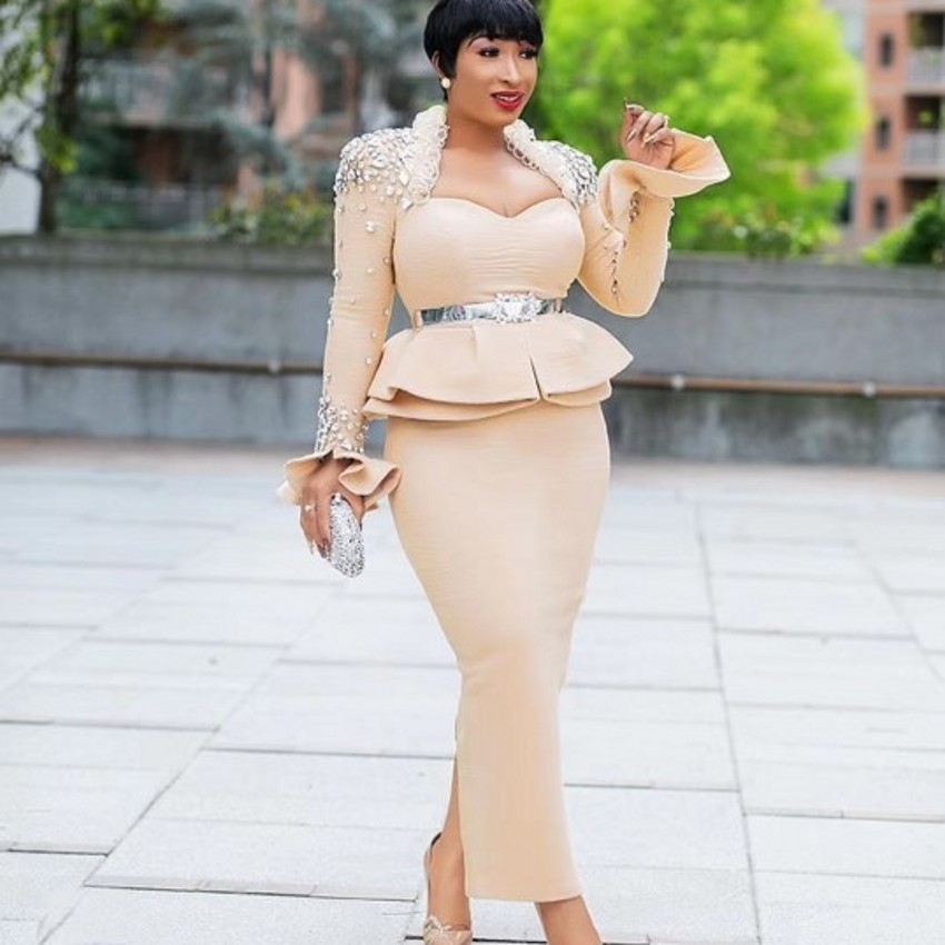 

African Dresses For Women Sequined Africa Clothing Long Maxi Dress High Quality Length Fashion African Dress For Lady